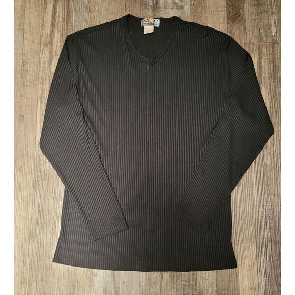 MEN'S LIGHTWEIGHT RIBBED BLACK YMLA Shirt SIZE Small - Picture 1 of 7